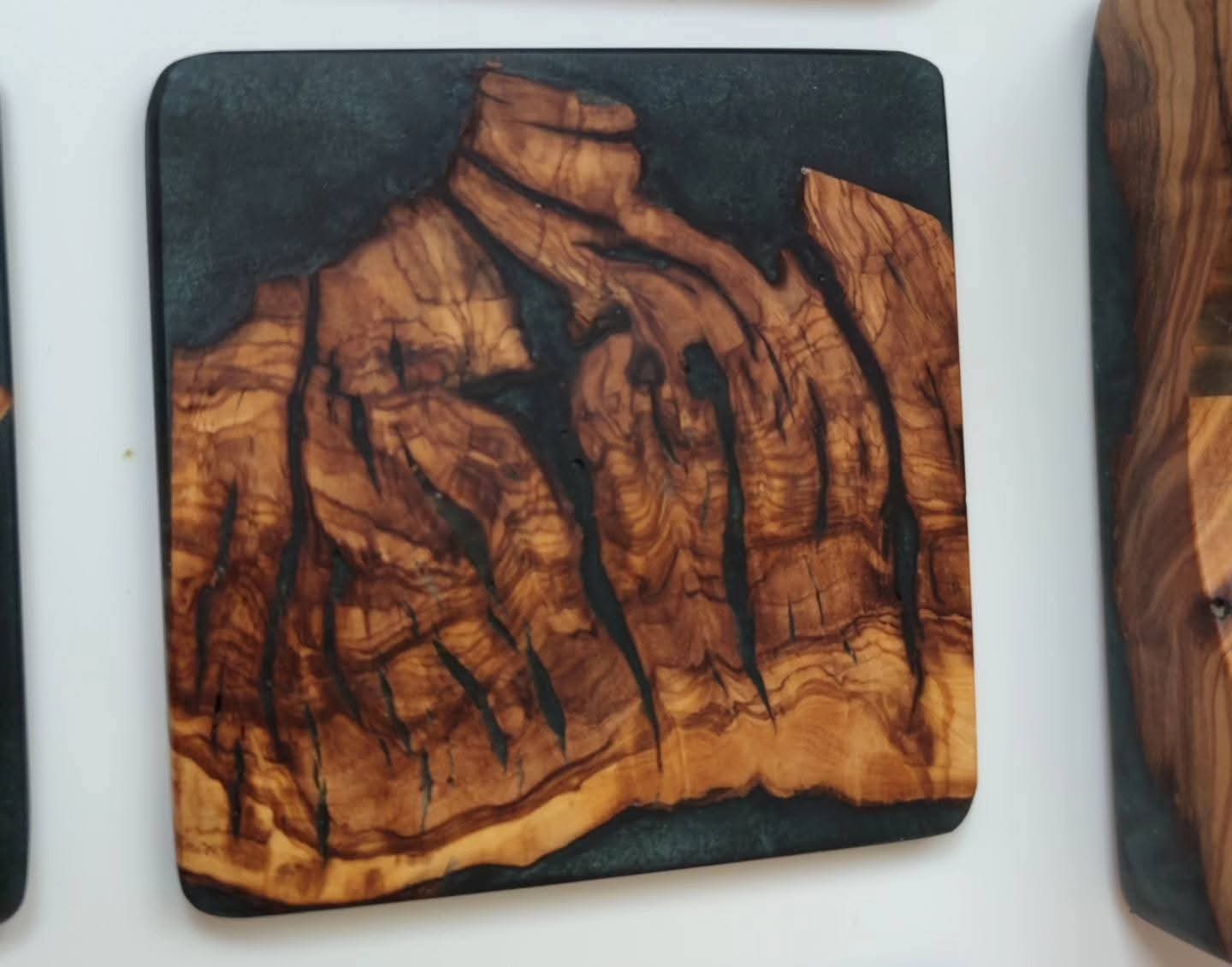 Wooden-Resin drink coaster pack